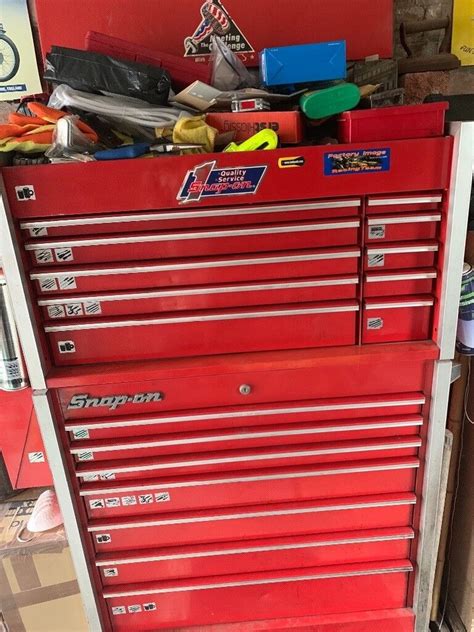 Large Snap On Tool Box Full With Tools Exellent Condition In