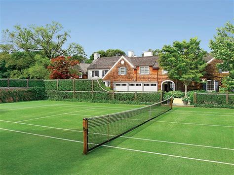 It's owned by a charitable foundation and run by tennis coach mike briggs. The home's grass tennis court. | Tennis court backyard ...