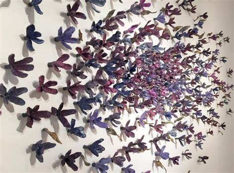bradley sabin purple floral wall installation for sale artspace