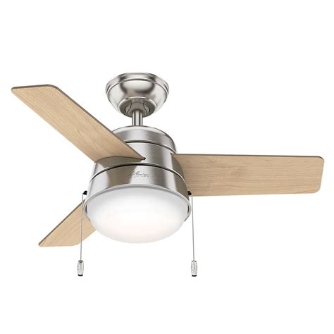 Hunter 36 Inch Brushed Nickel Led Ceiling Fan With Light 59303