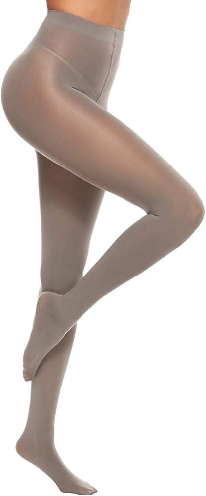 MANZI Women S Solid Color Semi Opaque Footed Tights Soft Stretch Pantyhose At Amazon Womens