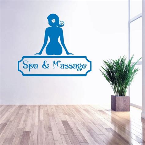 spa massage sign wall decal facials care wall window sticker spa design beauty salon decor full