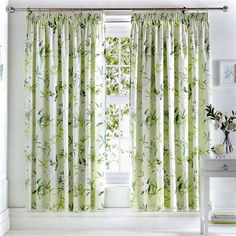 Dreams N Drapes Florence Floral Pencil Pleat Lined Curtains 66 X 72