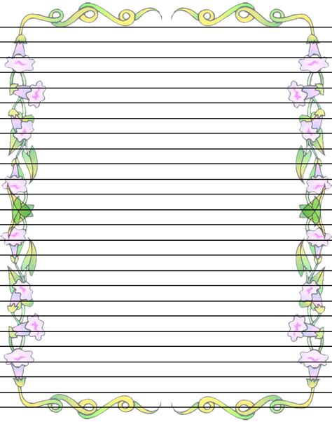 Flower Writing Template With Lines Best Flower Site