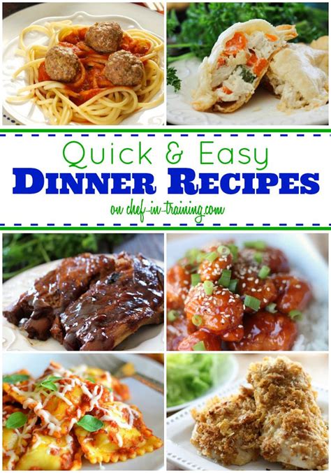 They are easy enough for a weeknight meal and guaranteed to impress the pickiest eaters. 50 Quick and Easy Dinners | Cooking recipes, Dinner ...