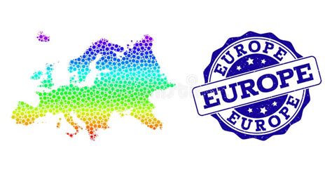 Europe Map Colors Rainbow Spectrum Stock Illustrations 62 Europe Map
