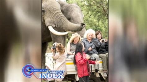 Video Elephant Photobombs Oblivious Tourists Abc News