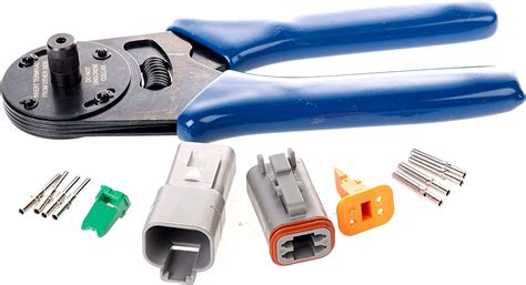 Deutsch 4 Pin Solid Contact Complete Connector Kit W Crimper Crimpers