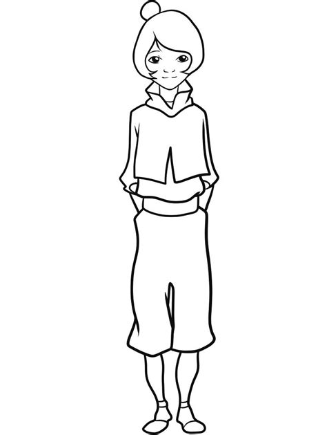Cartoon Design Avatar The Legend Of Korra Coloring Pages