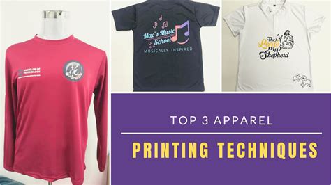 Top 3 Apparel Printing Techniques