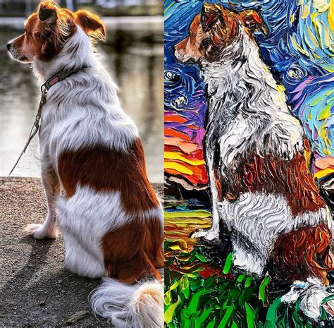 Starry Night Dogs Series Places Pups Inside Of Van Goghs Iconic