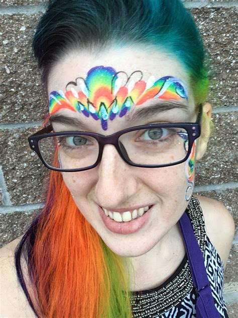 Rainbow Face Paint Rainbow Face Paint Rainbow Face Woman Painting