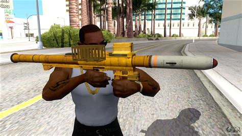 Hawk And Little Homing Launcher Gold For Gta San Andreas