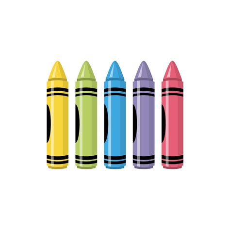 Cartoon School Kids Crayons Set 2813621 Vector Art At Vecteezy