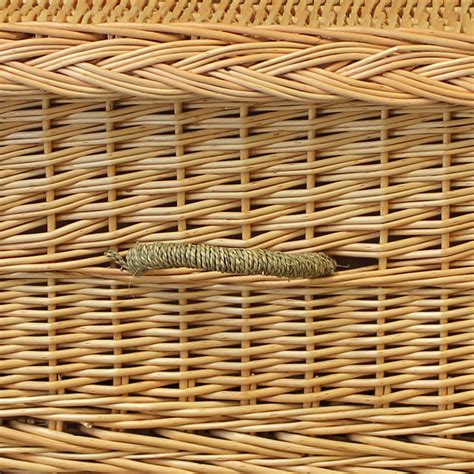 Biodegradable Casket For Burial Or Cremation In Woven Willow Eco