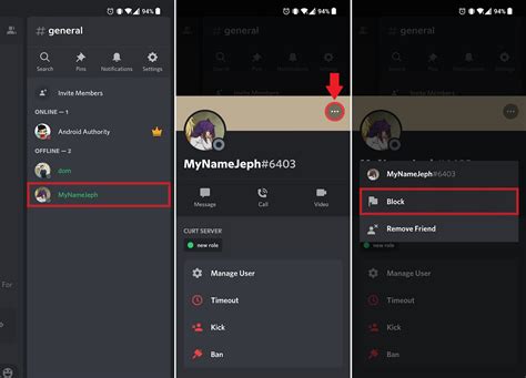 How To Block Or Mute Someone On Discord Android Authority