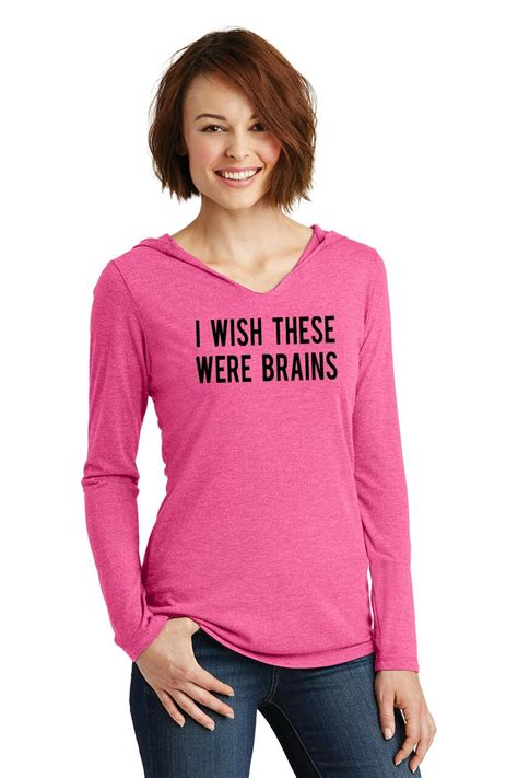 Ladies I Wish These Were Brains Hoodie Shirt Boobs Rude Girlfriend Wife