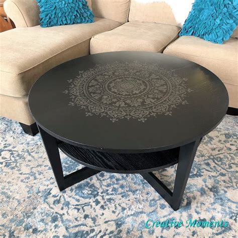 Other pyrite collection items are available and sold separately. Mandala Stenciled Round IKEA Coffee Table