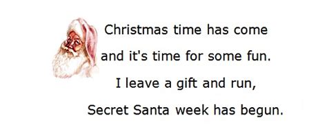 Secret Santa Poems Clever Sayings