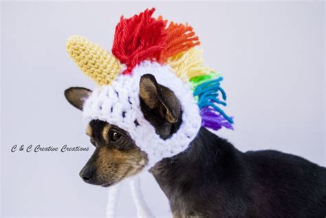 Unicorn Dog Hat By Cccreativecreations On Etsy Crochet Dog Hat