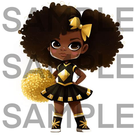 Black Cheerleader Png Black Girl Clipart Cheerleader Clipart Download Black Girl Magic Black