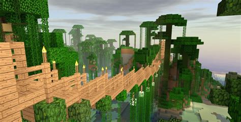 One Of My Jungle Rope Bridges Minecraft
