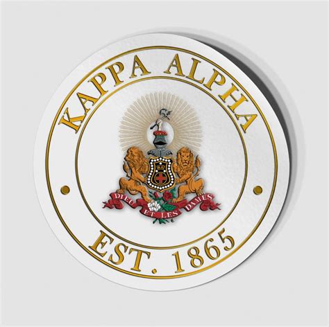 Kappa Alpha Circle Crest Shield Decal Sale 695 Greek Gear