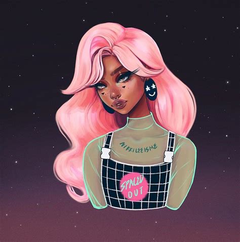 Pin By Shonny On Pink Art Girls Cartoon Art Black Love Art Black