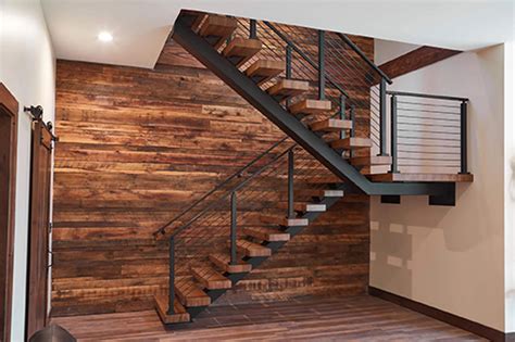 Design Trend Floating Stairs Katahdin Cedar Log Homes