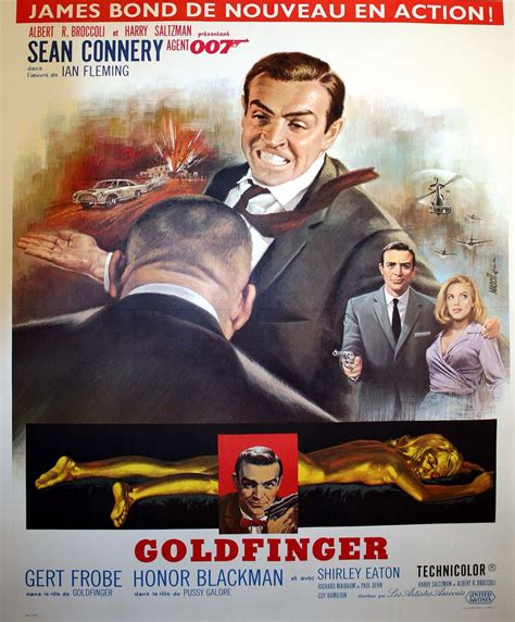 Goldfinger French Release Original Vintage Poster By Mascii James