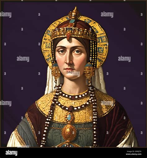 Vector Of Byzantine Empress Theodora C 500 548 Wife Of Justinian I