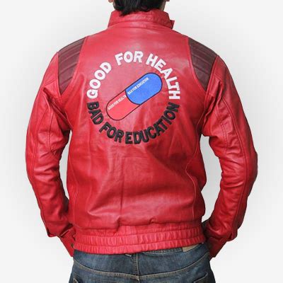 Akira Kaneda Good For Health Bad For Education Leather Jacket