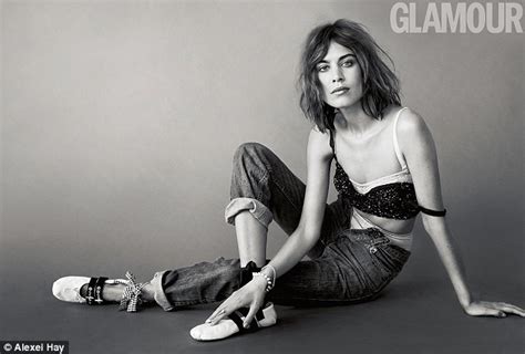 alexa chung rocks a sparkle bralet and sexy messed up tresses in glamour daily mail online