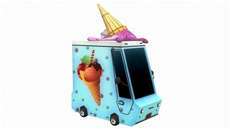 3d Model Ice Cream Car Cgtrader