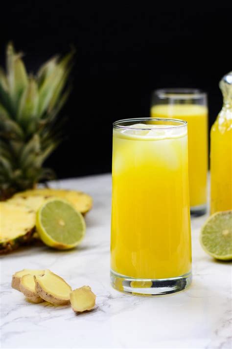 juice pineapple ginger homemade healthy drinks recipes fresh tropical