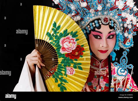 Female Peking Opera Performer With A Folding Fan Stock Photo Alamy