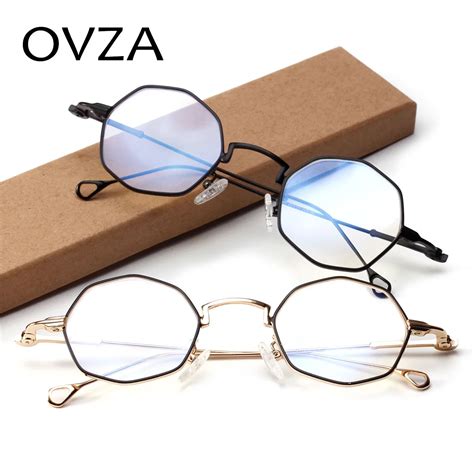 ovza steampunk eyeglasses frames men metal small optical frame women fashion reading glasses