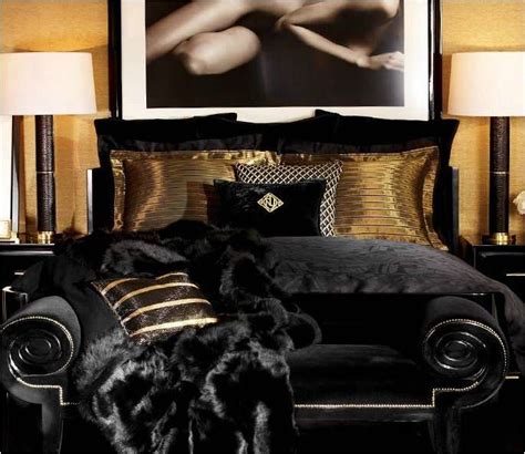 Total Glam Home Glamour Now Black Gold Bedroom Gold Bedroom