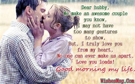 Good Morning Message For Husband Sweet And Romantic Wishesmsg