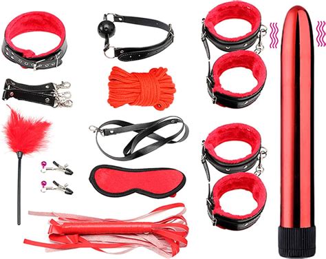 With Remote Women 11pceset Sm Bondage Funny Toys Game Handcuffs Leather Erotic Av