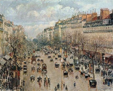 The Boulevard Montmartre In Paris Camille Pissarro As Art Print Or