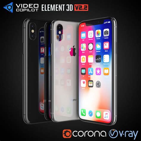 Apple Iphone X All Colors 3d Model Cgtrader