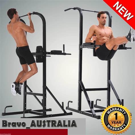 Chin Up And Abs Station Power Tower Push Pull Up Bar Dips Exercise Home
