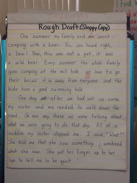 This is where the this model has on the opposite of left. Rough Draft of my Bear Story | Rough draft, Anchor charts ...