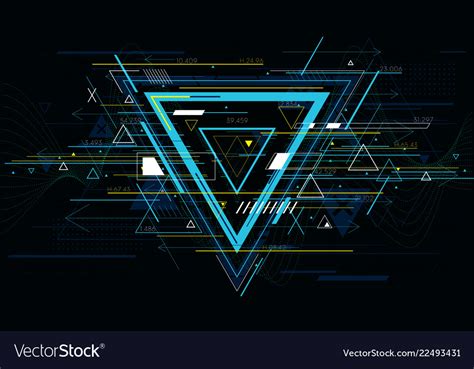 Tech Futuristic Abstract Backgrounds Colorful Vector Image