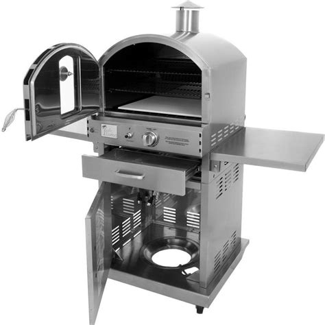 Pacific Living Outdoor Pizza Oven W Cart Propane Pl8430ss Pizza Oven