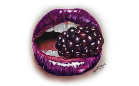 Timelapse Drawing Mulberry Lips Channel Sheldene Fine Art Dibujo