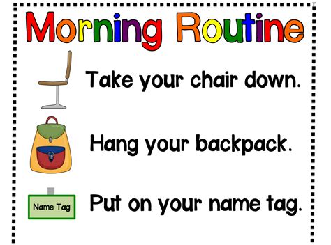 Classroom Morning Routine Poster Freebie And My Word Wall Update