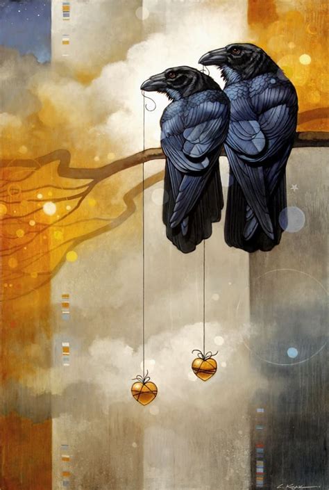 Craig Kosak Lucky Charms Oil On Canvas 48 X 32 Bird Art Raven