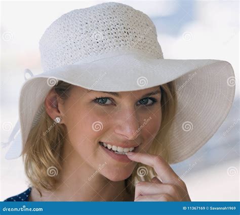 Girl Biting Finger Stock Image Image Of Blonde Biting 11367169